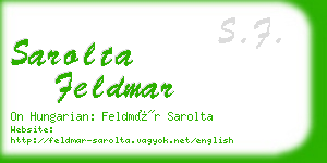 sarolta feldmar business card